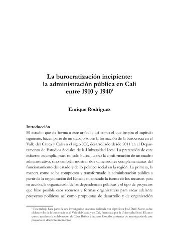 La burocratización incipiente - Biblioteca Digital - Universidad Icesi