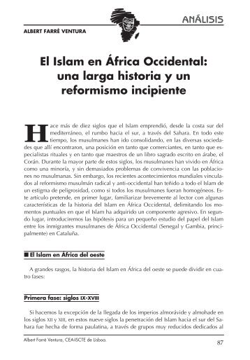 El Islam en África Occidental: una larga historia y un ... - Novaafrica.net