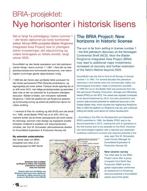 BRIA-prosjektet: Nye horisonter i historisk lisens Norsk ... - ExxonMobil