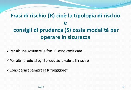 Il rischio chimico - Dipartimento di Neuroscienze e Tecnologie ...