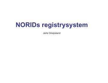 Fra gammelt til nytt registreringssystem - Norid