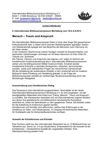 Ausschreibung deutsch.pdf - Internationales Bildhauersymposium