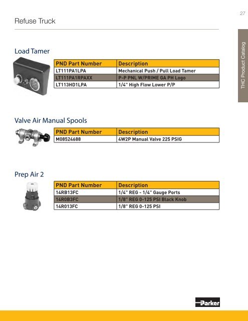 Product By Market Catalog - Parker Hannifin - Solutions for the Truck ...