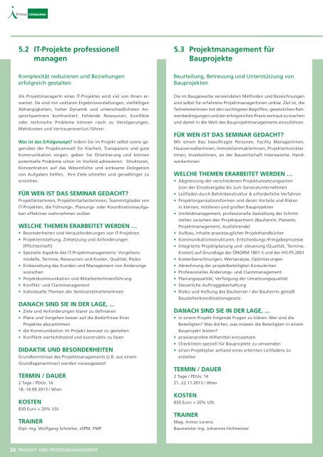 Seminarprogramm (PDF) - Primas CONSULTING GmbH