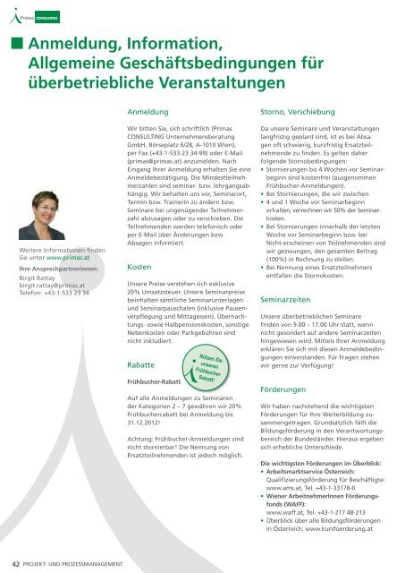 Seminarprogramm (PDF) - Primas CONSULTING GmbH