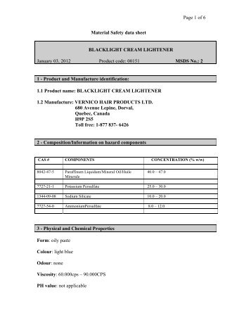 Blacklight cream lightener MSDS.pdf - Oligoprofessionnel