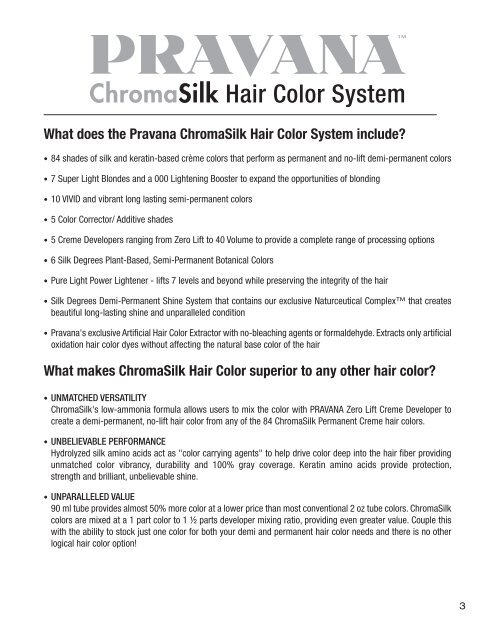 Pravana Hair Color Mixing Chart