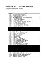 Admissão CAp 2009 – 1 ano - Ensino Fundamental ... - CAp-UFRJ