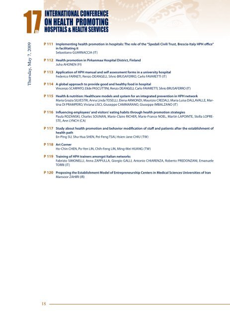 Final Programme - HPH-Conference