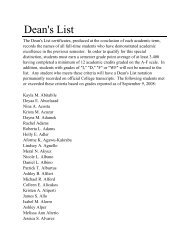 Dean's List - Marist College