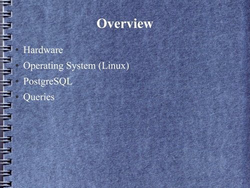 PostgreSQL Performance From the Ground Up