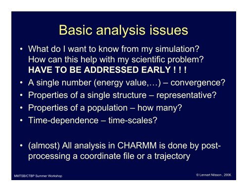 CHARMM Analysis Tools