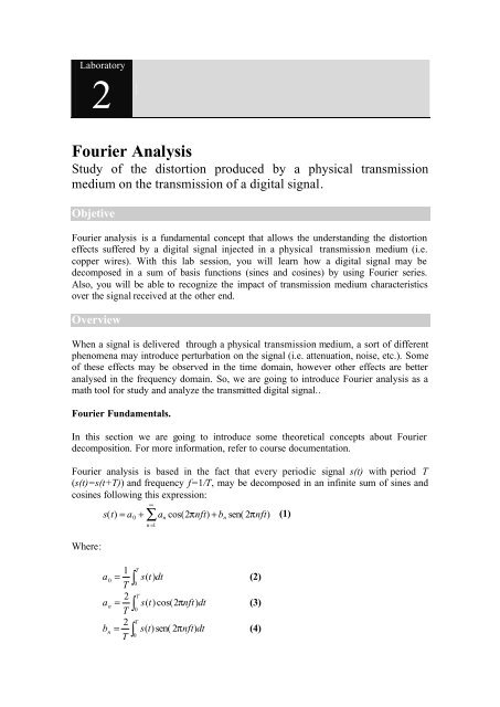 Fourier Analysis - Redes de Computadores - UPV