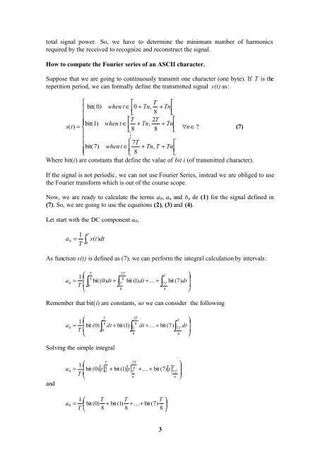 Fourier Analysis - Redes de Computadores - UPV