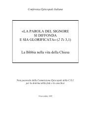 La Bibbia nella vita della Chiesa - Chiesa Cattolica Italiana