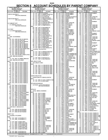 section 8 account schedules by parent company - eReports Home