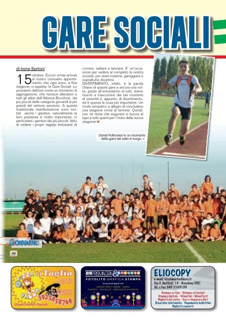 Apri il giornalino - Atletica Bovolone