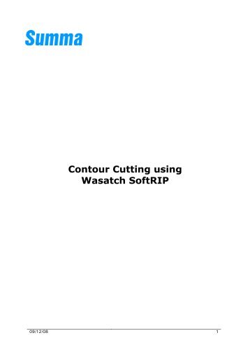 Contour Cutting using Wasatch SoftRIP - DG Tech