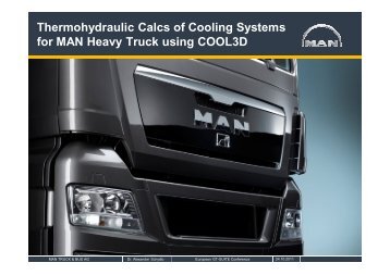 Thermohydraulic Calcs of Cooling Systems for MAN Heavy Truck ...