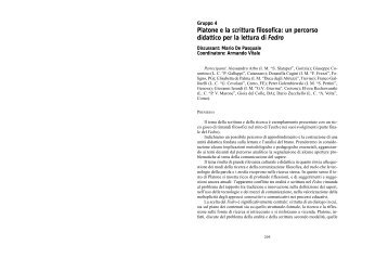 Platone e la scrittura filosofica: un percorso didattico per la ... - Swif