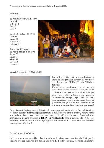 Leggi il resoconto completo - Camper online