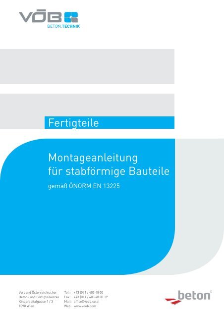 Montageanleitung für stabförmige Bauteile - VÖB Verband ...