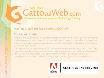 Scarica il programma del master di web design in Pdf - GattosulWeb