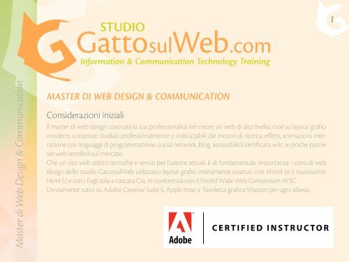 Scarica il programma del master di web design in Pdf - GattosulWeb