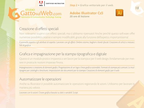 Scarica il programma del master di web design in Pdf - GattosulWeb