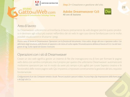 Scarica il programma del master di web design in Pdf - GattosulWeb