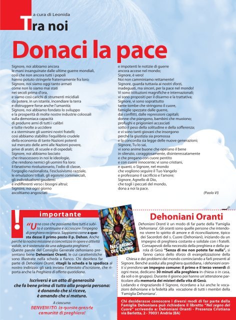 Visualizza la rivista - Padri Dehoniani