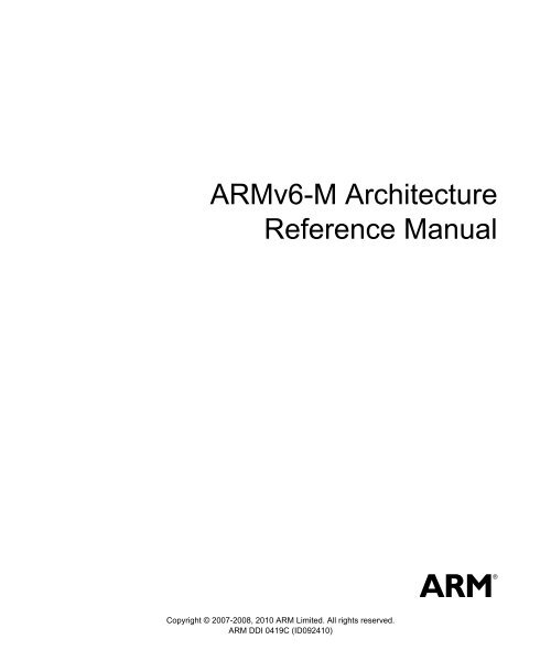 DDI0419C_arm_architecture_v6m_reference_manual