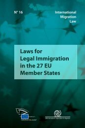 Laws for Legal Immigration in the 27 EU Member States - IOM ...