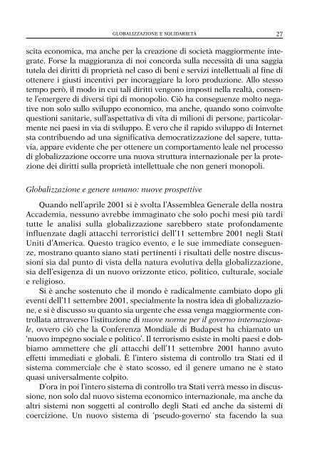 Globalizzazione e Solidarietà - PAS