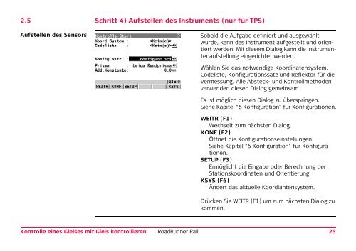 Leica System1200 RoadRunner Rail Technisches Referenz ...