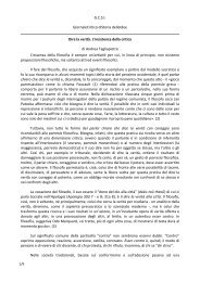 Dire la verità. L'insistenza della critica - Liceo Scientifico Statale 