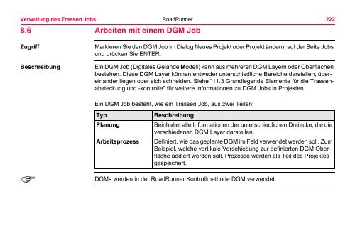 Leica RoadRunner Technisches Referenzhandbuch