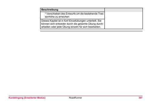 Leica RoadRunner Technisches Referenzhandbuch