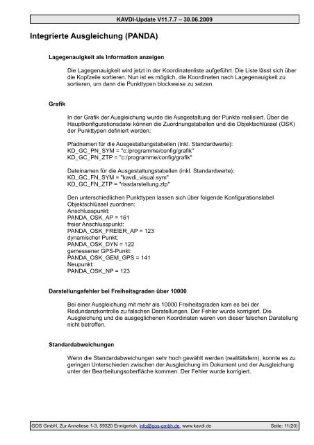 Integrierte Ausgleichung (PANDA) - Vermessungsbuero-wehmeyer.de