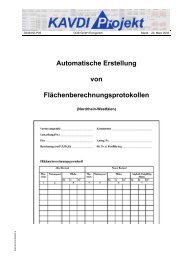 Automatische Erstellung von Flächenberechnungsprotokollen