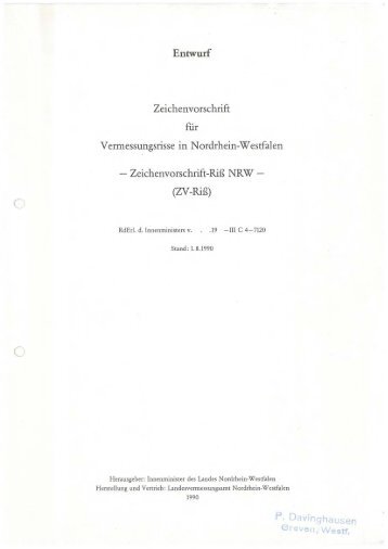 Zeichenvorschrift-Riß NRW - (ZV-Riß)