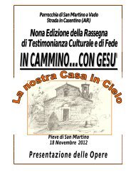 Pubblicazione delle opere 2012 - Parrocchia di San Martino a Vado