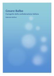 Cesare Balbo Il Progetto della Confederazione Italiana (G. Buffoni)