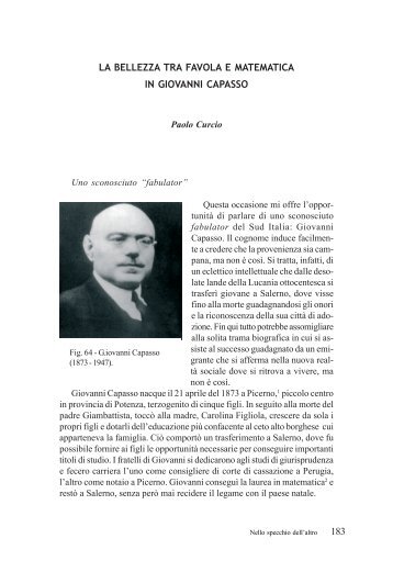 La bellezza tra favola e matematica in Giovanni Capasso