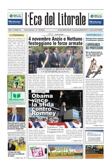 Obama vince la sfida contro Romney - l'eco del litorale