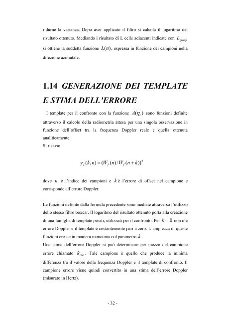 algoritmi multirisoluzione per la determinazione della linea di