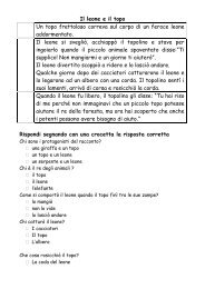 Il leone e il topo Un topo frettoloso correva sul corpo di un feroce ...