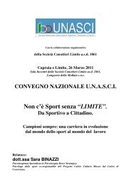 Relazione dott.ssa Sara Binazzi - UNASCI