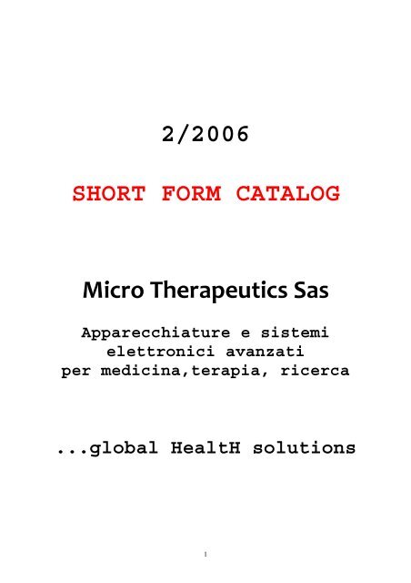 catalogo completo - Microtherapeutics.It