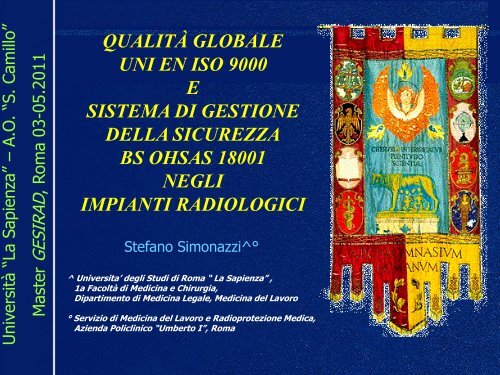 Dott. Stefano SIMONAZZI - Azienda ospedaliera S.Camillo-Forlanini